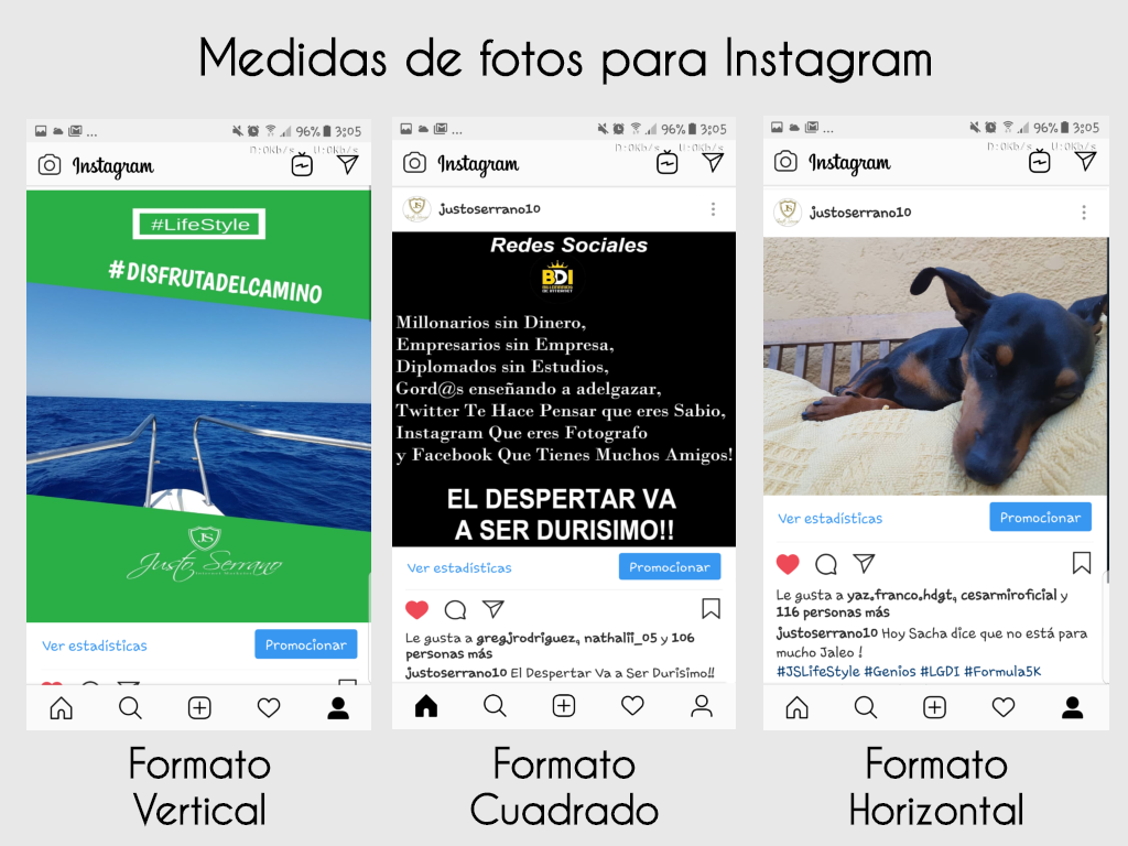 Medidas Instagram Fotos